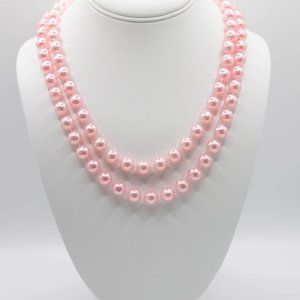 Pink Faux Pearls